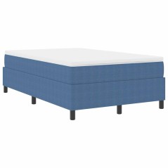 vidaXL Letto Box Spring con Materasso Blu, 120 x 200 cm, tessuto a coste.