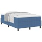 vidaXL Letto Box Spring con Materasso Blu, 120 x 200 cm, tessuto a coste. vidaXL Letto Box Spring con Materasso Blu, 120 x 200 cm, tessuto a coste.