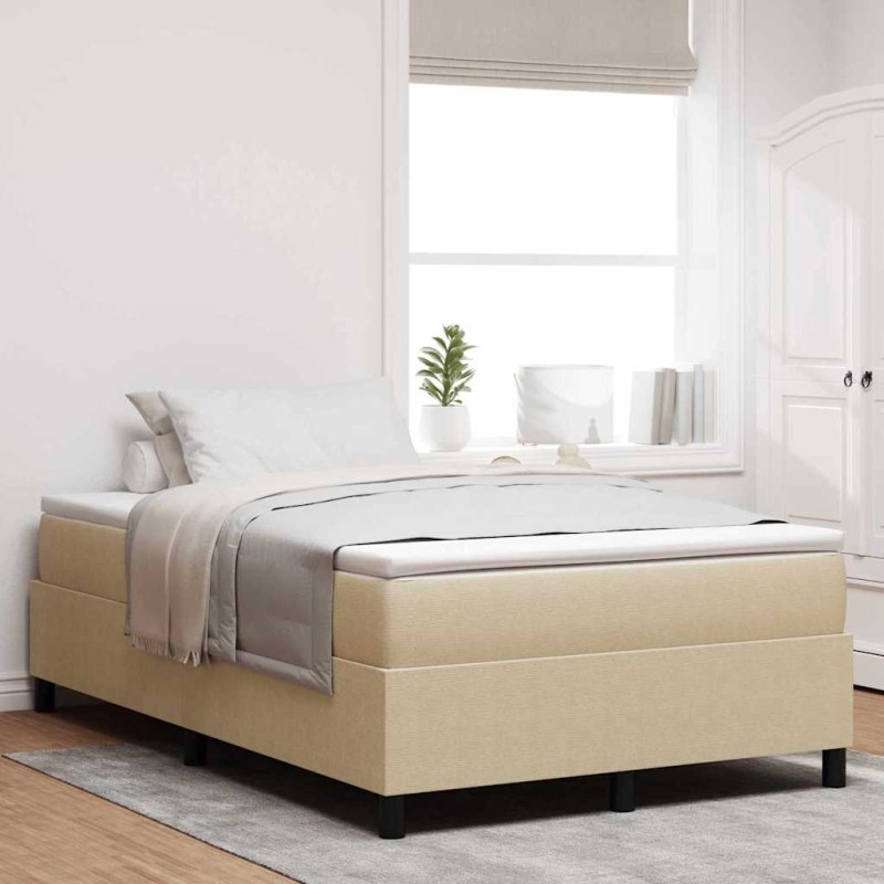 vidaXL Letto Box Spring con materasso in verde chiaro grigio, 120 x 200 cm, in tessuto di velluto.