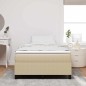 vidaXL Letto Box Spring con materasso in verde chiaro grigio, 120 x 200 cm, in tessuto di velluto.