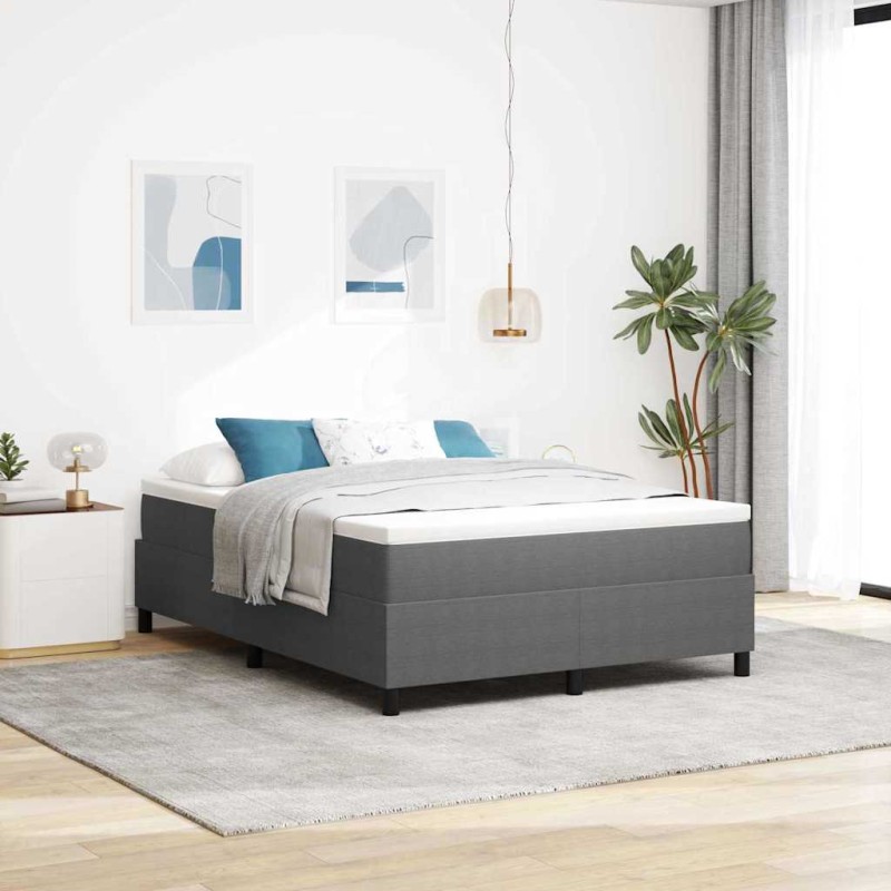 vidaXL Letto box con materasso grigio chiaro, 140 x 200 cm, velluto. vidaXL Letto box con materasso grigio chiaro, 140 x 200 cm, velluto.