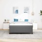 vidaXL Letto box con materasso grigio chiaro, 140 x 200 cm, velluto. vidaXL Letto box con materasso grigio chiaro, 140 x 200 cm, velluto.