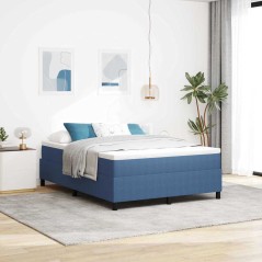 vidaXL Letto a Box con Materasso Blu, 140x200 cm, Tessuto Corduroy
