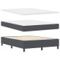 vidaXL Letto a Box vitaXL in grigio scuro con materasso, 140 x 200 cm, tessuto di corduroy