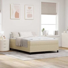 vidaXL Letto a molle con materasso verde chiaro e grigio, 140 x 200 cm, tessuto di corduroy