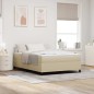 vidaXL Letto a molle con materasso verde chiaro e grigio, 140 x 200 cm, tessuto di corduroy