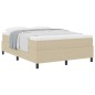 vidaXL Letto a molle con materasso verde chiaro e grigio, 140 x 200 cm, tessuto di corduroy