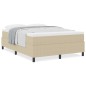 vidaXL Letto a molle con materasso verde chiaro e grigio, 140 x 200 cm, tessuto di corduroy