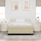 vidaXL Letto a molle con materasso verde chiaro e grigio, 140 x 200 cm, tessuto di corduroy