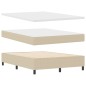 vidaXL Letto Box Spring con Materasso - Verde Chiaro e Grigio, 160x200 cm, Tessuto a Coste vidaXL Letto Box Spring con Materasso - Verde Chiaro e Grigio, 160x200 cm, Tessuto a Coste