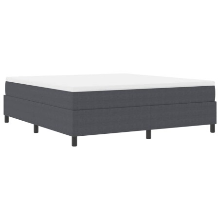 vidaXL Letto a Reti Super King Size in Grigio Scuro con Materasso, fatto in Tessuto Corduroy
