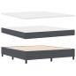 vidaXL Letto a Reti Super King Size in Grigio Scuro con Materasso, fatto in Tessuto Corduroy