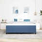 vidaXL Letto Box Spring con Materasso Blu, Super King, in Tessuto a Velluto vidaXL Letto Box Spring con Materasso Blu, Super King, in Tessuto a Velluto