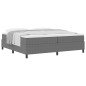 vidaXL letto a molle con materasso grigio chiaro, 200 x 200 cm, tessuto a coste