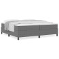 vidaXL letto a molle con materasso grigio chiaro, 200 x 200 cm, tessuto a coste