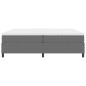 vidaXL letto a molle con materasso grigio chiaro, 200 x 200 cm, tessuto a coste