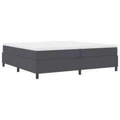 vidaXL Letto a box con materasso in grigio scuro, 200 x 200 cm, in tessuto di velluto.