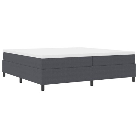 vidaXL Letto a box con materasso in grigio scuro, 200 x 200 cm, in tessuto di velluto.