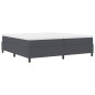 vidaXL Letto a box con materasso in grigio scuro, 200 x 200 cm, in tessuto di velluto.