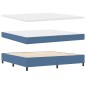 vidaXL Letto a molle con materasso, Blu, 200x200 cm, Tessuto di corduroy vidaXL Letto a molle con materasso, Blu, 200x200 cm, Tessuto di corduroy