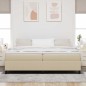 vidaXL Letto Box Spring con Materasso Verde Chiaro e Grigio, 200 x 200 cm, Tessuto Velluto