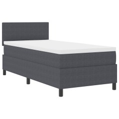 vidaXL Letto con Box Spring con Materasso Grigio Scuro 80x200 cm Tessuto di Corduroy