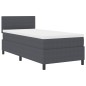 vidaXL Letto con Box Spring con Materasso Grigio Scuro 80x200 cm Tessuto di Corduroy vidaXL Letto con Box Spring con Materasso Grigio Scuro 80x200 cm Tessuto di Corduroy