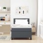 vidaXL Letto con Box Spring con Materasso Grigio Scuro 80x200 cm Tessuto di Corduroy vidaXL Letto con Box Spring con Materasso Grigio Scuro 80x200 cm Tessuto di Corduroy