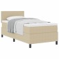 vidaXL Letto con Rete e Materasso Verde Chiaro Grigio 90x200 cm Tessuto in Corduroy