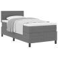 vidaXL Letto con Rete con Materasso Grigio 100x200 cm Tessuto in Corduroy vidaXL Letto con Rete con Materasso Grigio 100x200 cm Tessuto in Corduroy