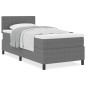 vidaXL Letto con Rete con Materasso Grigio 100x200 cm Tessuto in Corduroy vidaXL Letto con Rete con Materasso Grigio 100x200 cm Tessuto in Corduroy