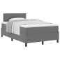 vidaXL Letto con Box Spring e Materasso Grigio 120x200 cm Tessuto in Corduroy