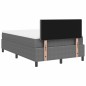 vidaXL Letto con Box Spring e Materasso Grigio 120x200 cm Tessuto in Corduroy