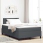vidaXL Letto con Rete e Materasso Grigio Scuro 120x200 cm Tessuto in Corduroy