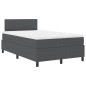 vidaXL Letto con Rete e Materasso Grigio Scuro 120x200 cm Tessuto in Corduroy
