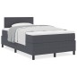 vidaXL Letto con Rete e Materasso Grigio Scuro 120x200 cm Tessuto in Corduroy