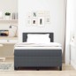 vidaXL Letto con Rete e Materasso Grigio Scuro 120x200 cm Tessuto in Corduroy
