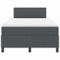 vidaXL Letto con Rete e Materasso Grigio Scuro 120x200 cm Tessuto in Corduroy