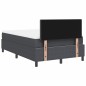 vidaXL Letto con Rete e Materasso Grigio Scuro 120x200 cm Tessuto in Corduroy