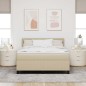 vidaXL Letto con Box Spring e Materasso Verde Chiaro Grigio 140x200 cm Tessuto di Corda vidaXL Letto con Box Spring e Materasso Verde Chiaro Grigio 140x200 cm Tessuto di Corda