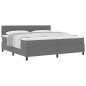 vidaXL Letto a Molle con Materasso Grigio 200x200 cm in Corduroy vidaXL Letto a Molle con Materasso Grigio 200x200 cm in Corduroy
