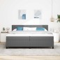 vidaXL Letto a Molle con Materasso Grigio 200x200 cm in Corduroy vidaXL Letto a Molle con Materasso Grigio 200x200 cm in Corduroy