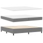 vidaXL Letto a Molle con Materasso Grigio 200x200 cm in Corduroy vidaXL Letto a Molle con Materasso Grigio 200x200 cm in Corduroy