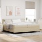 vidaXL Letto con box spring con materasso beige 200x200 cm tessuto in corduroy