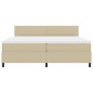 vidaXL Letto con box spring con materasso beige 200x200 cm tessuto in corduroy