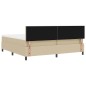 vidaXL Letto con box spring con materasso beige 200x200 cm tessuto in corduroy
