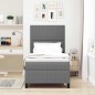 vidaXL Letto a Molle con Materasso Grigio Chiaro 80x200 cm Tessuto di Corduroy vidaXL Letto a Molle con Materasso Grigio Chiaro 80x200 cm Tessuto di Corduroy