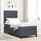 vidaXL Letto con Base a Molle e Materasso Grigio Scuro 80x200 cm in Tessuto a Coste vidaXL Letto con Base a Molle e Materasso Grigio Scuro 80x200 cm in Tessuto a Coste