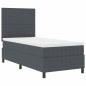vidaXL Letto con Base a Molle e Materasso Grigio Scuro 80x200 cm in Tessuto a Coste vidaXL Letto con Base a Molle e Materasso Grigio Scuro 80x200 cm in Tessuto a Coste