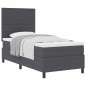 vidaXL Letto con Base a Molle e Materasso Grigio Scuro 80x200 cm in Tessuto a Coste vidaXL Letto con Base a Molle e Materasso Grigio Scuro 80x200 cm in Tessuto a Coste